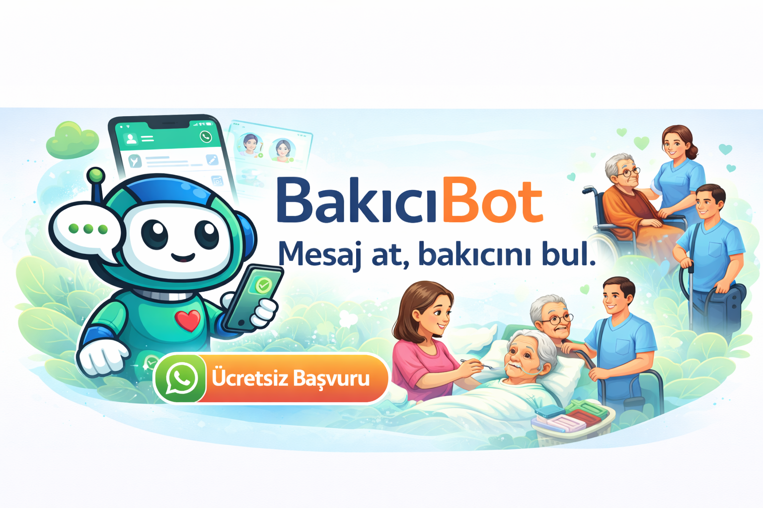 BakıcıBot mesaj at bakıcını bul görseli